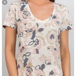 Z Supply Rose Camo Pocket tee